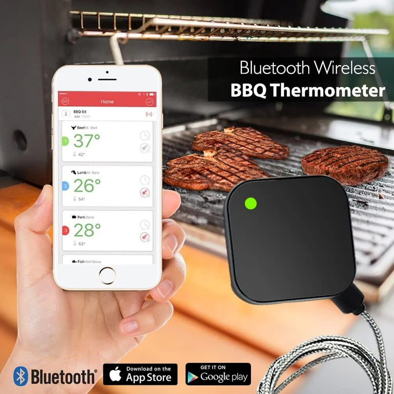 AidMax Wireless Remote Digital Cooking Thermometer with Probe for BBQ or Smoker