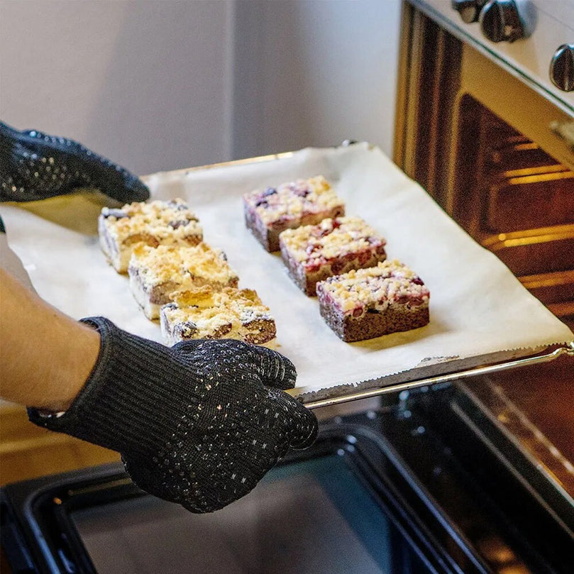 Grill Glitter Non-Slip Cut Shield Silicon Grill Gloves Heat Resistant up to 930°F