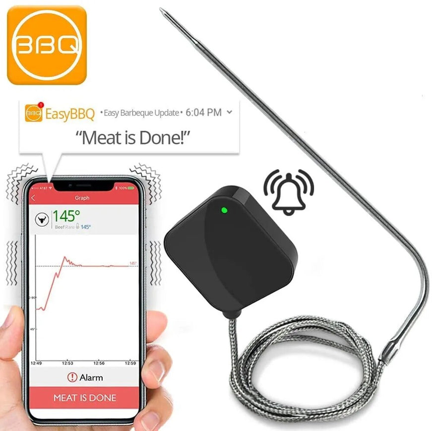 AidMax Wireless Remote Digital Cooking Thermometer with Probe for BBQ or Smoker