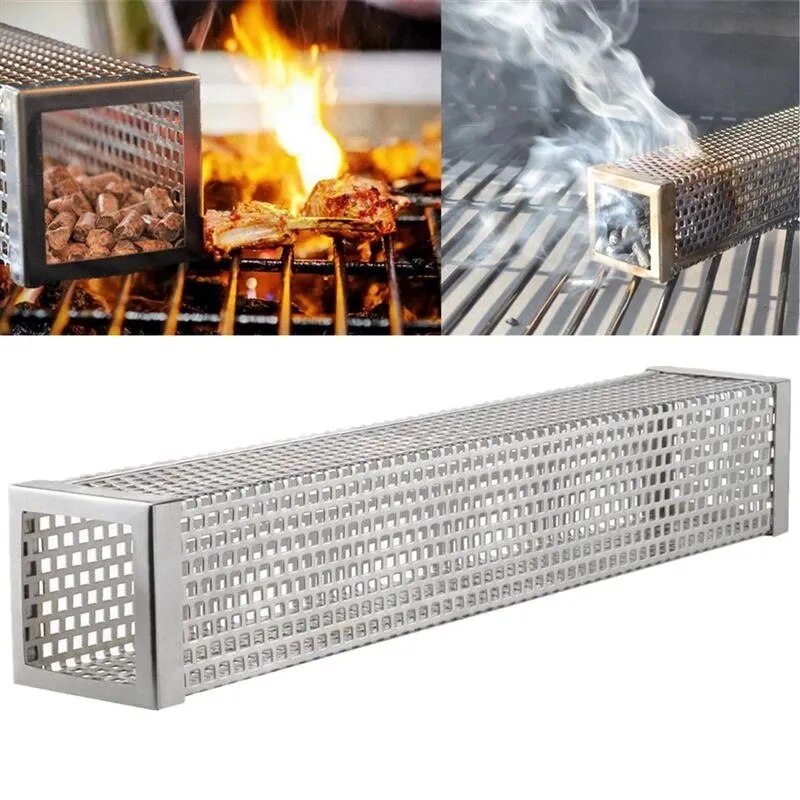 Grill Glitter 6in or 12in Square, Round or Hexagon Pellet Tube for Grilling and Smoking